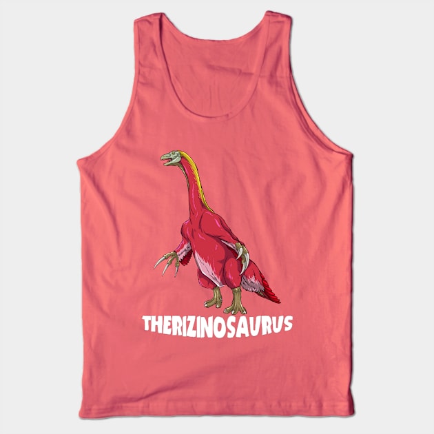 Therizinosaurus Dinosaur Design Tank Top by Terra Fossil Merch